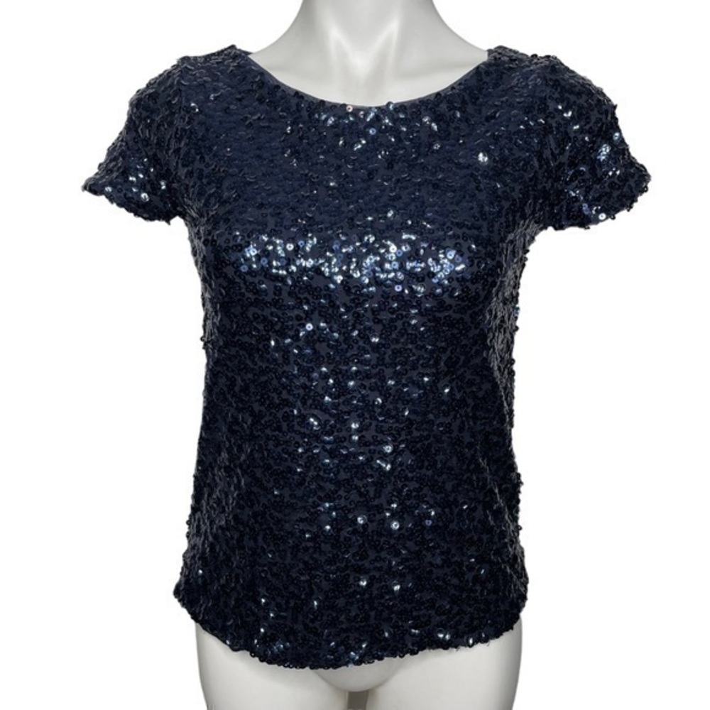 Sequins Top - White House Black Market | Women XXS | Blue